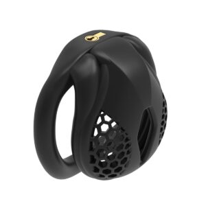 Micro Chastity Cage Male Cock Cage Small Chastity Cage Chastity Devices Sissy Penis Cage for Men Flat Plastic BDSM Cage A601 Ultra-Micro,Bending Ring