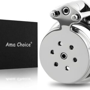 Flat Chastity Cage - 4IN1 Metal Chastity Device with Upgraded Invisible Lock & Chastity Belt, Stainless Steel Cock Cage with Penis Plugs & Tray Base, BDSM Bondage Gear Adult Sex Toys for Men (1.57in)