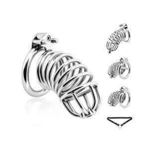 Long Stainless Steel Chastity Cage
